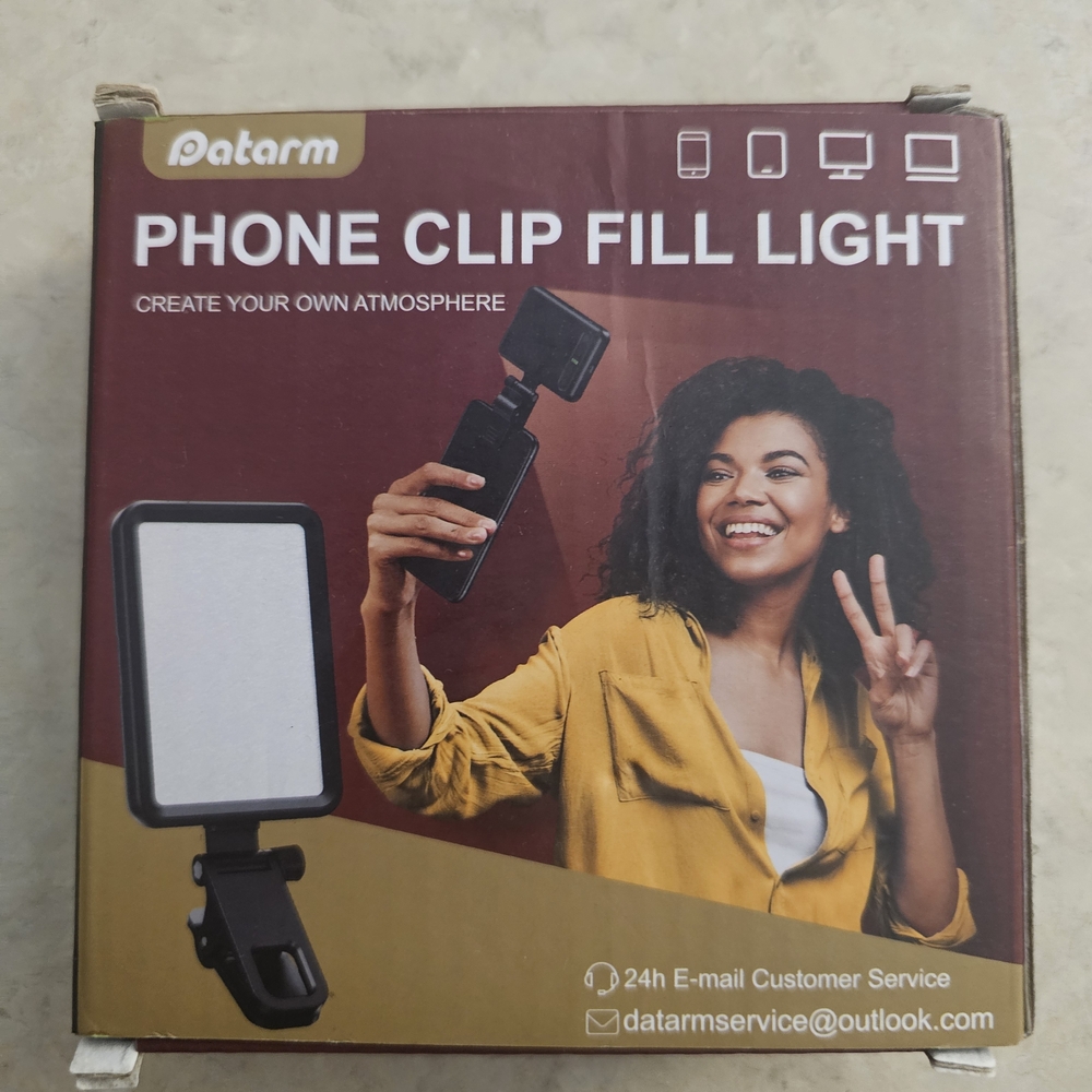 Black Phone Clip Fill Light